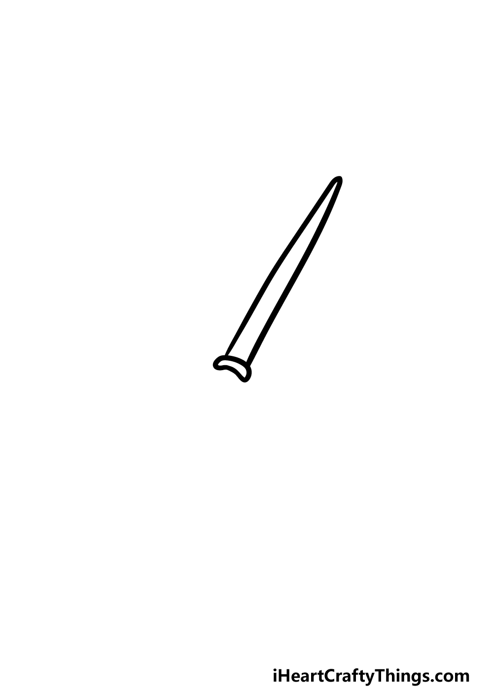 drawing a paintbrush step 1