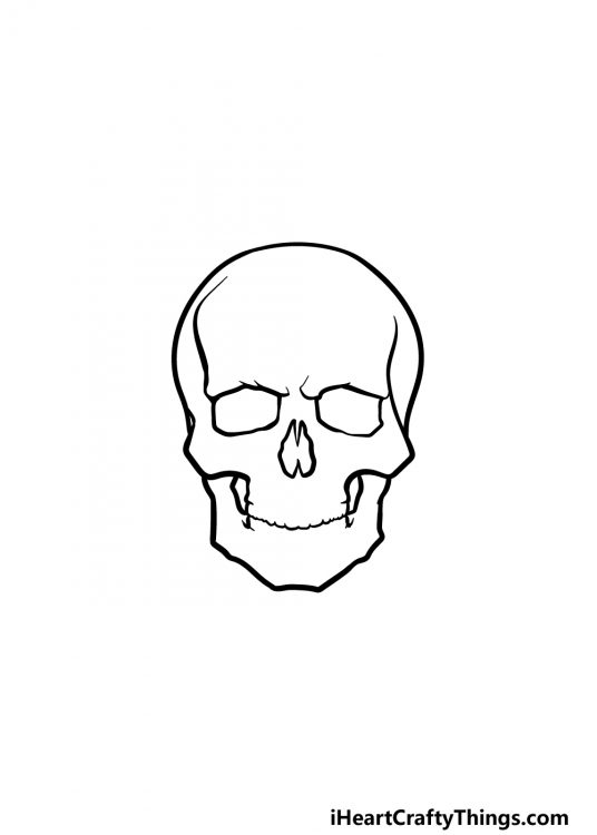 Skeleton Head Drawing - How To Draw A Skeleton Head Step By Step