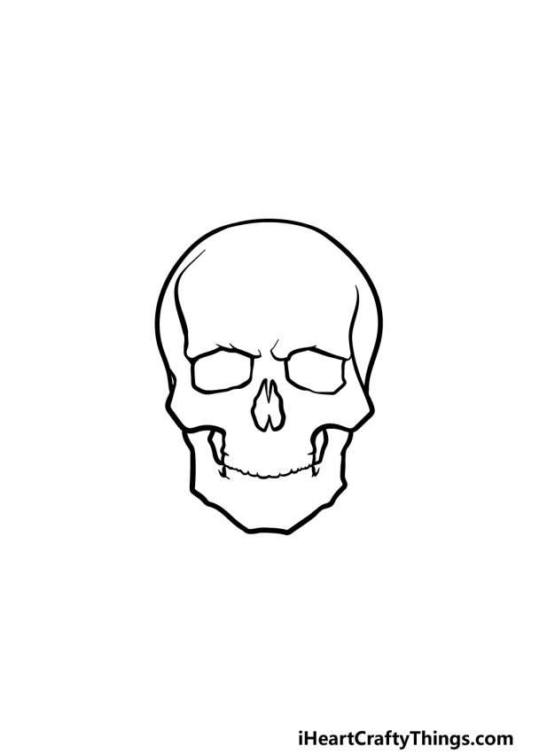 Skeleton Head Drawing - How To Draw A Skeleton Head Step By Step