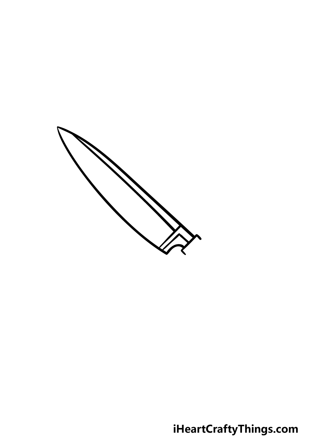 drawing a knife step 2