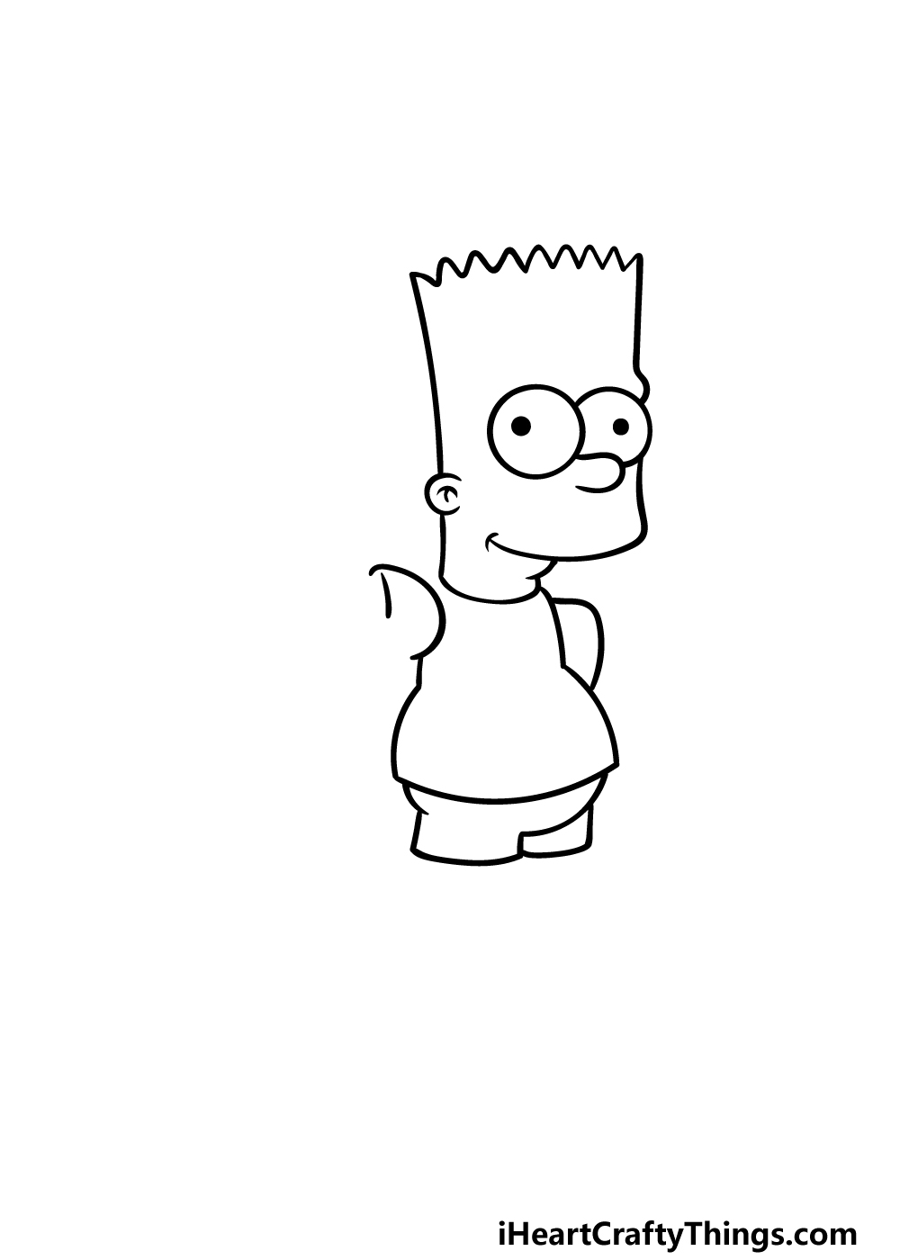 drawing Bart Simpson step 2