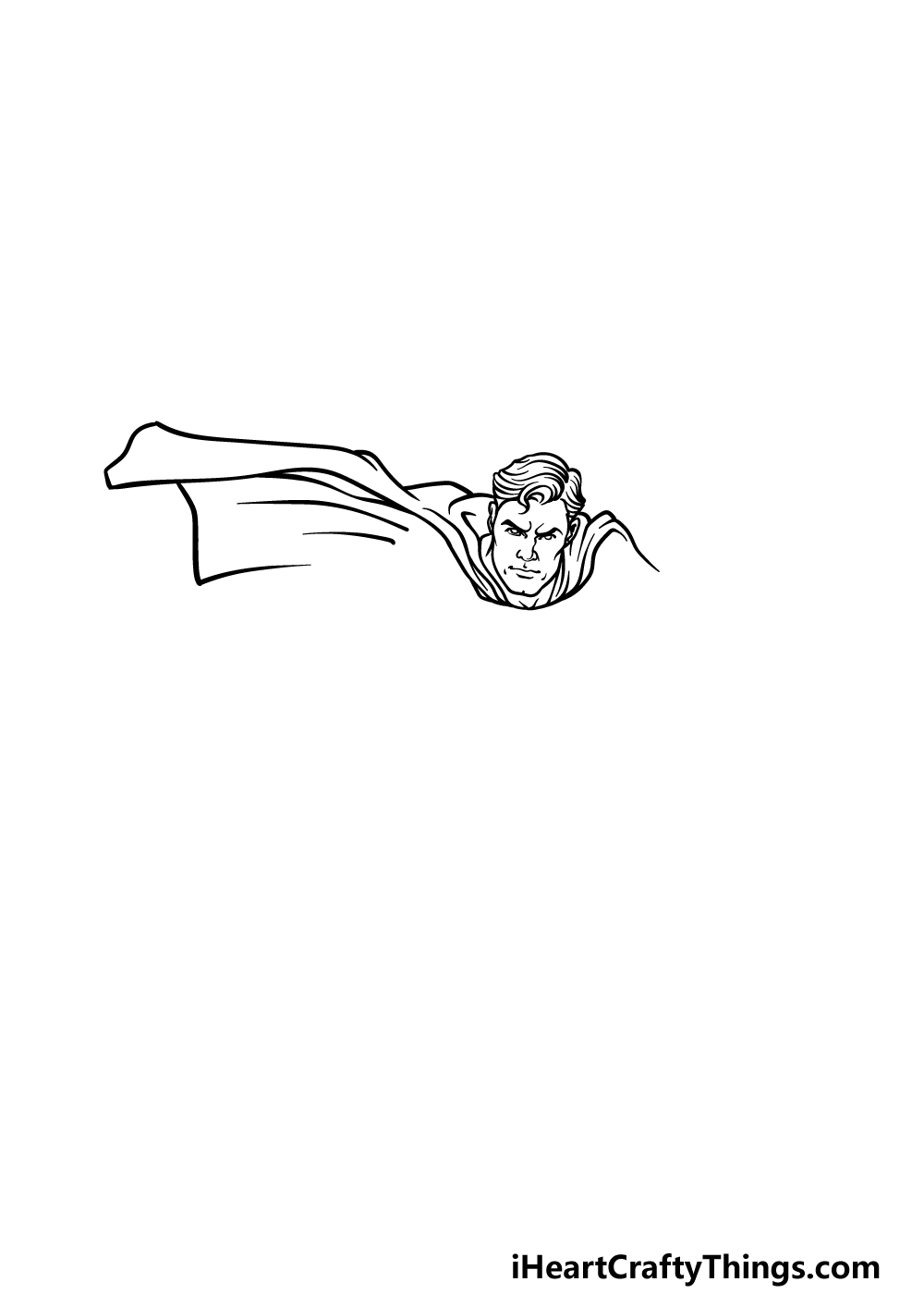drawing Superman step 2