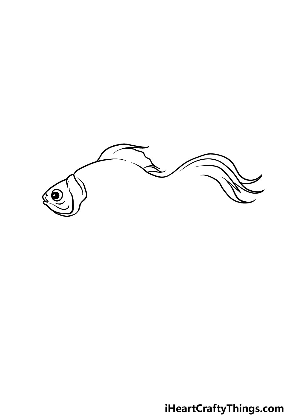 vẽ một con cá vàng bước 2
