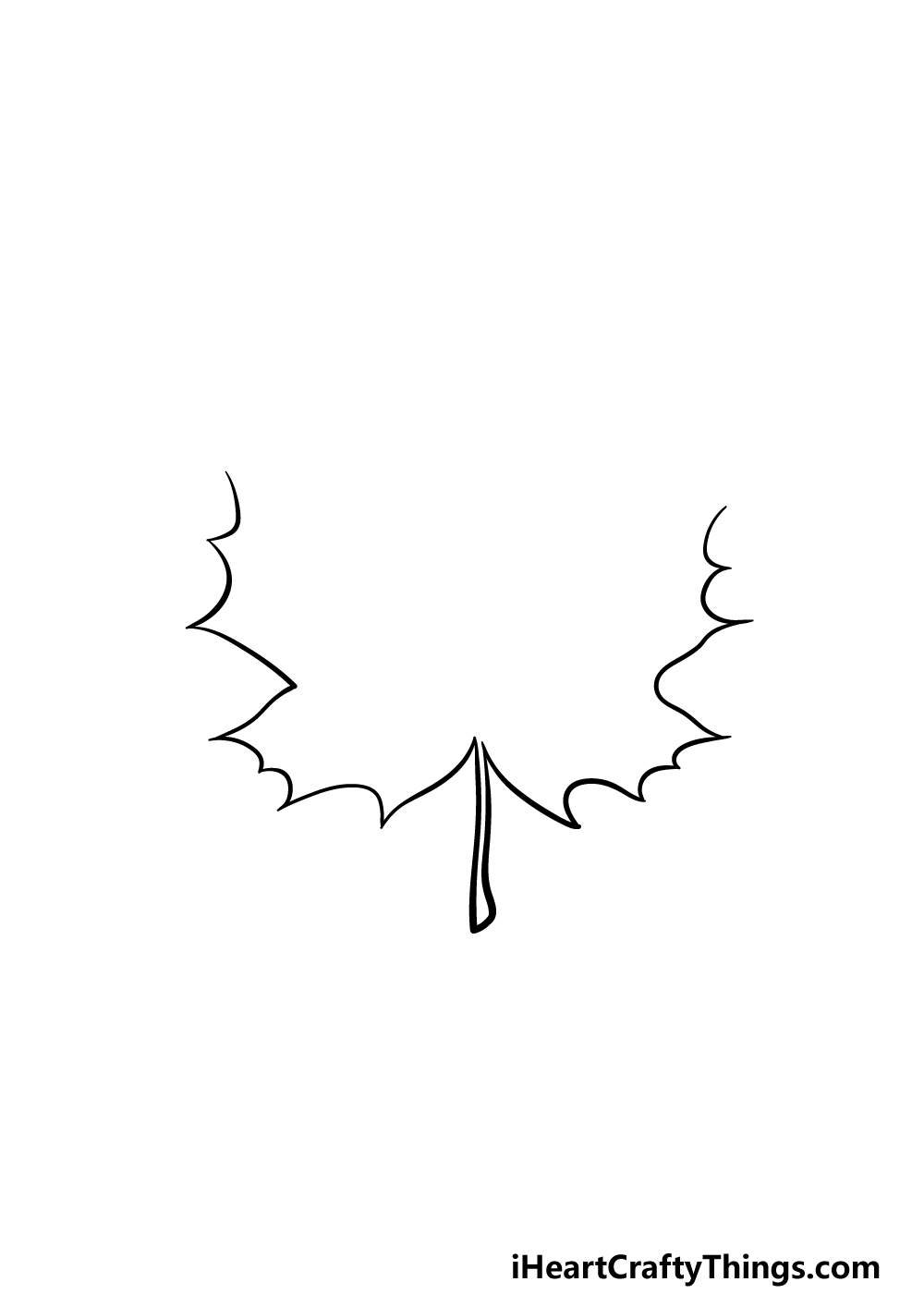 drawing a maple leaf step 2
