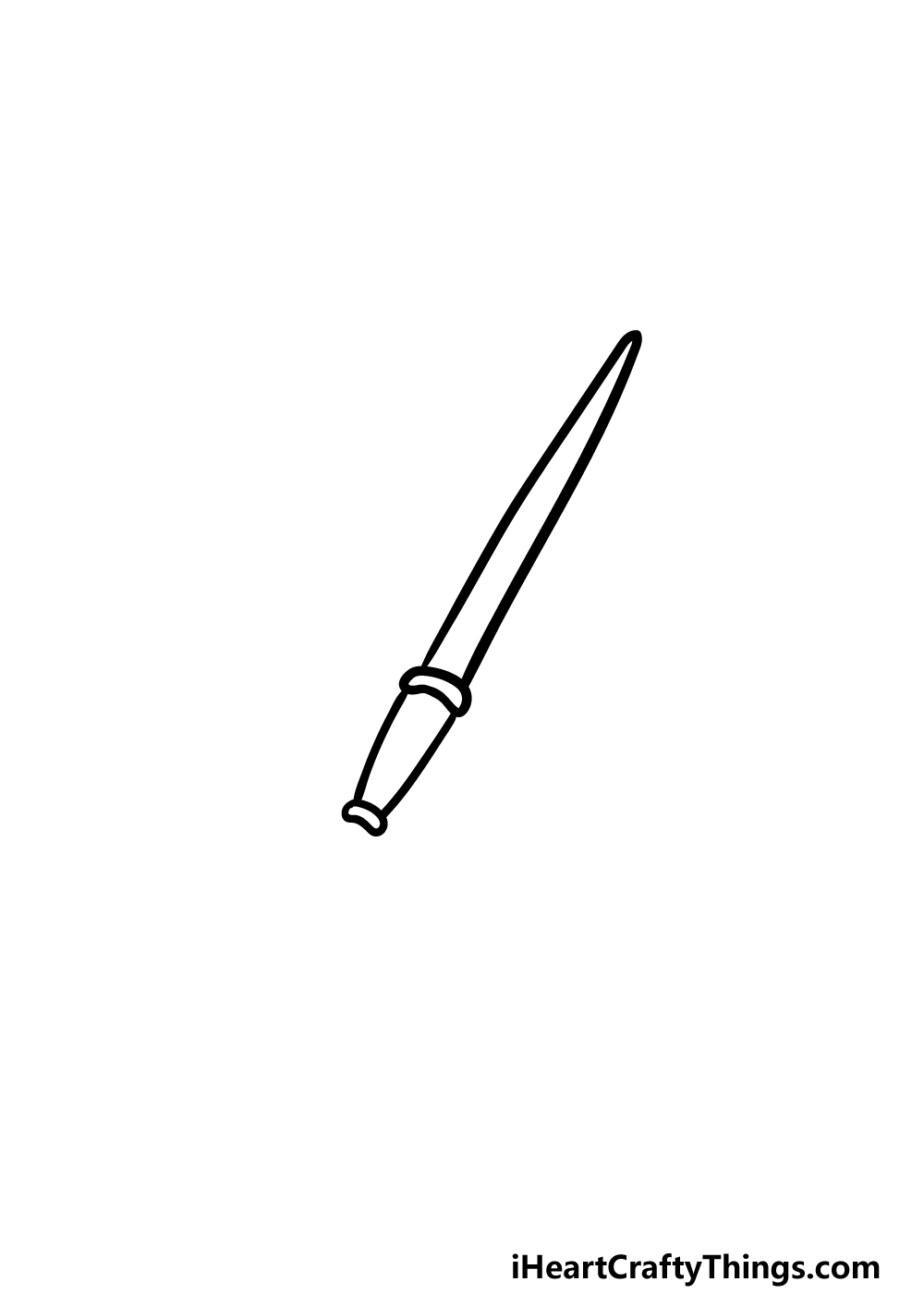 drawing a paintbrush step 2