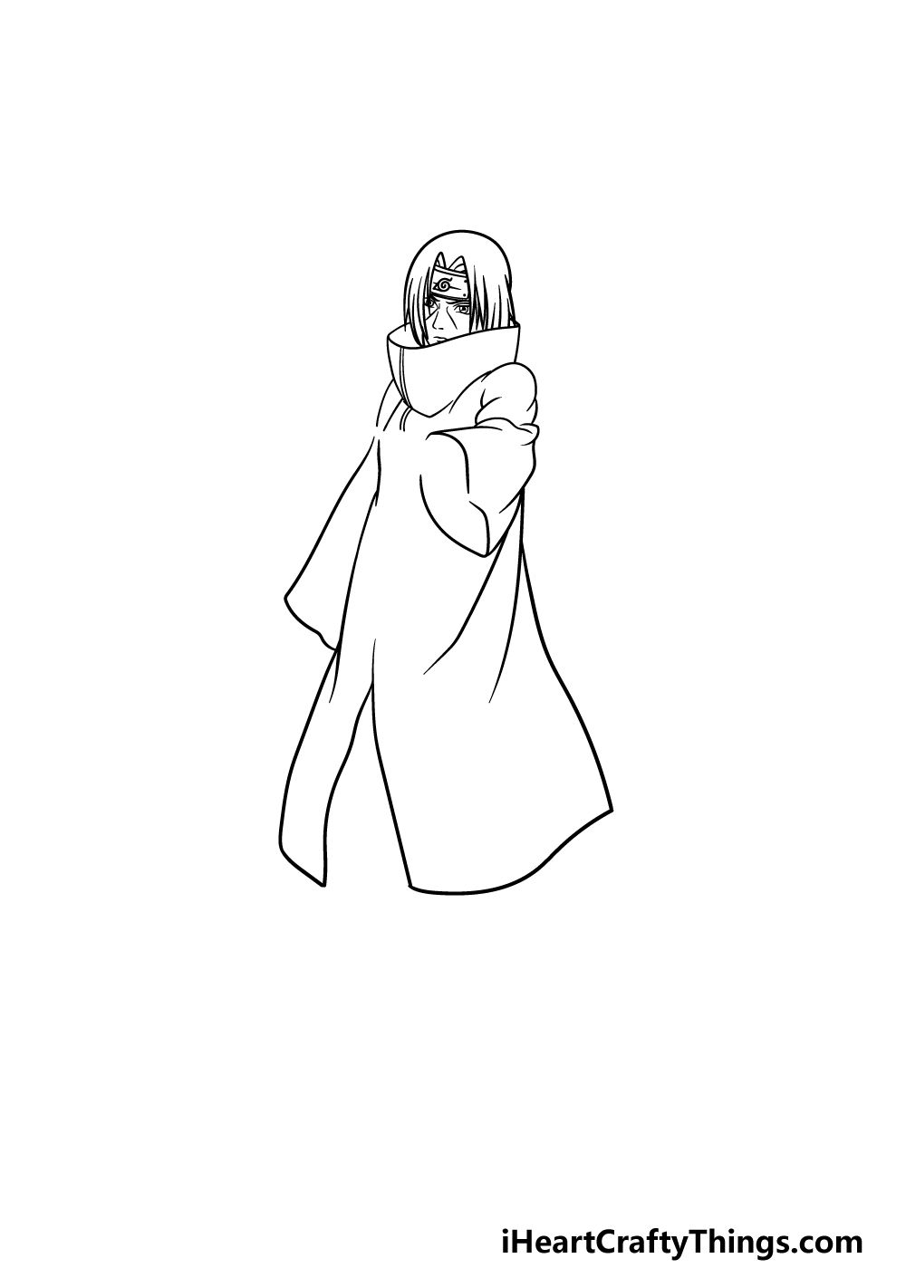 drawing Itachi step 3