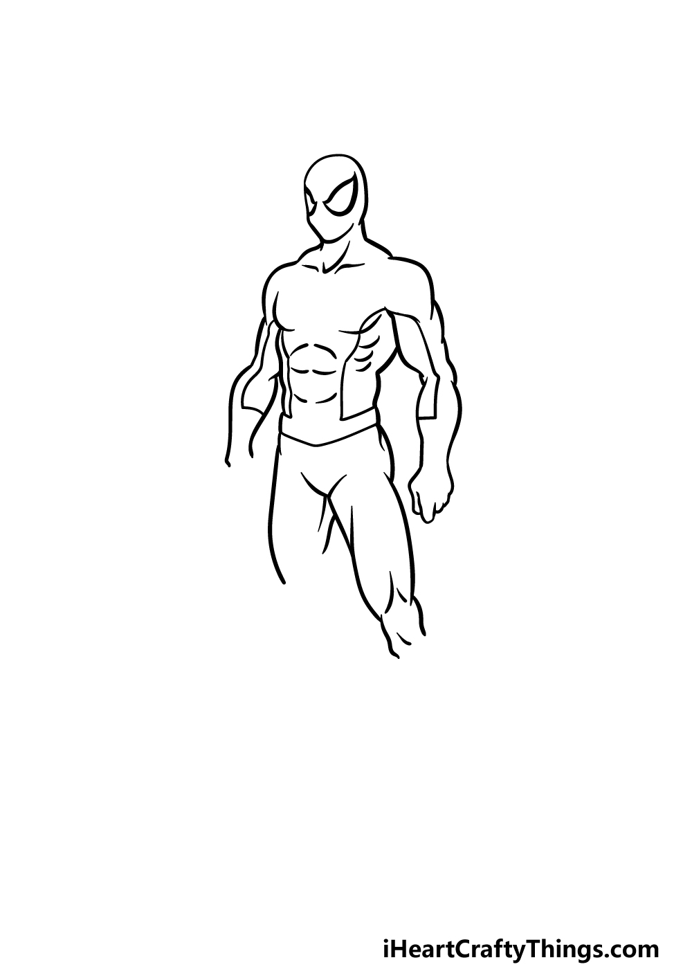 drawing Spiderman step 3