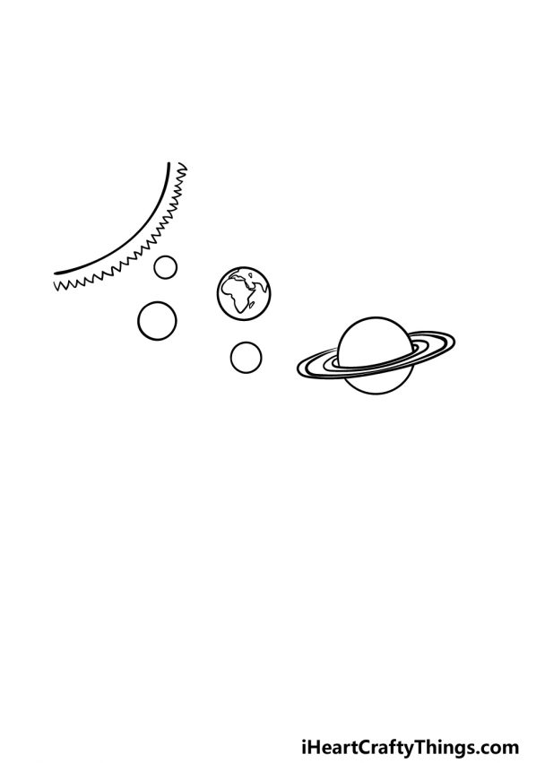 Solar System Drawing - How To Draw The Solar System Step By Step