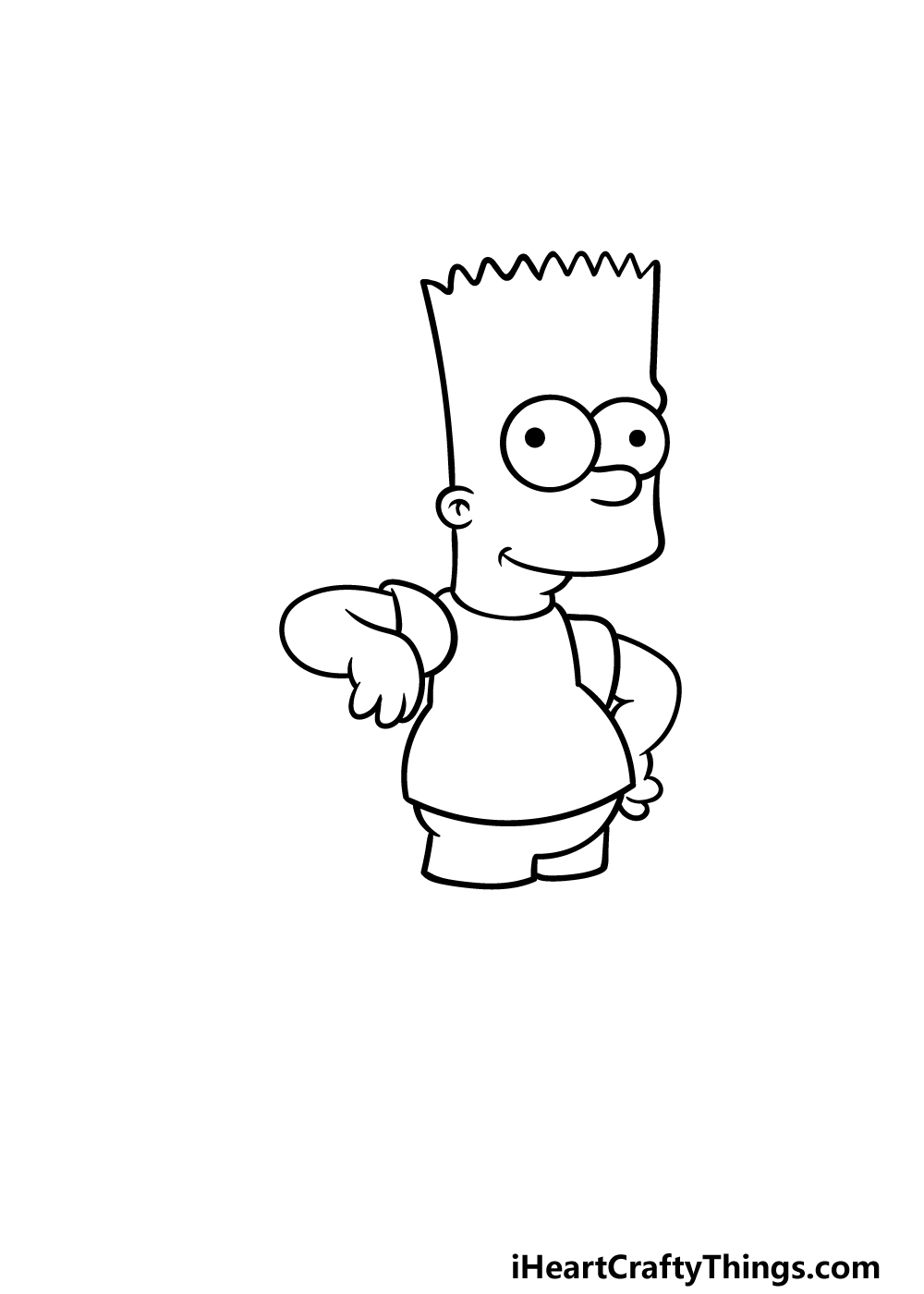 drawing Bart Simpson step 3