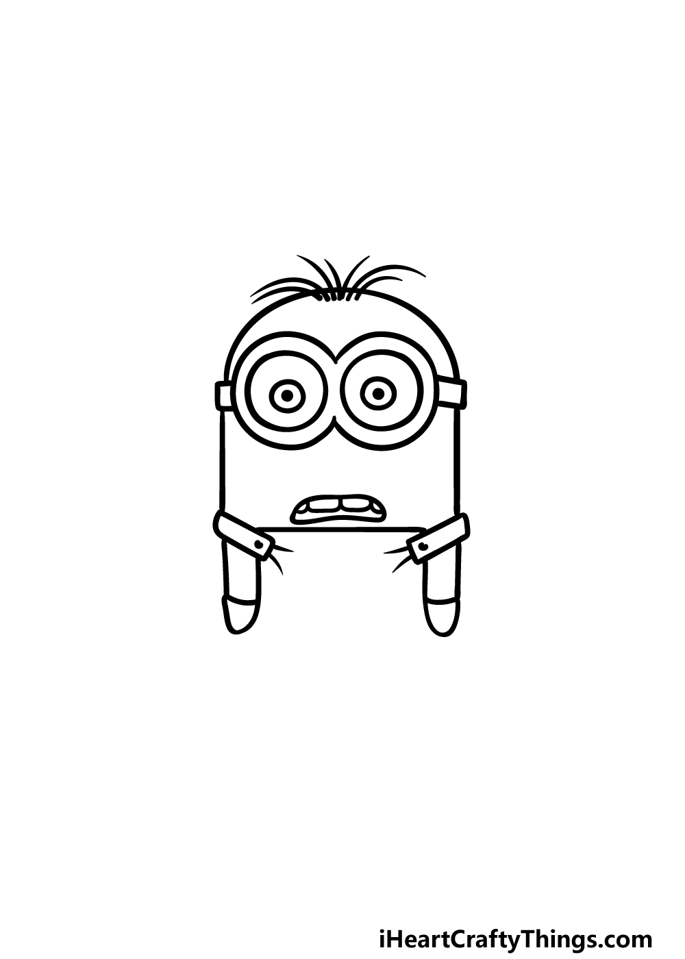 how to draw a cartoon minion