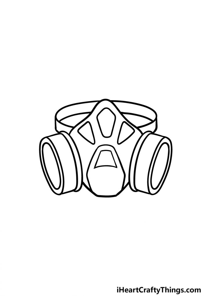 Gas Mask Drawing - How To Draw A Gas Mask Step By Step