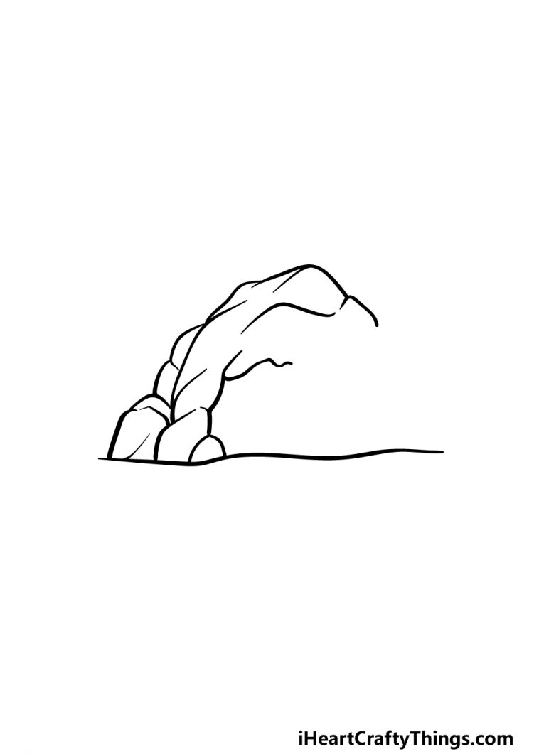 Cave Drawing - How To Draw A Cave Step By Step