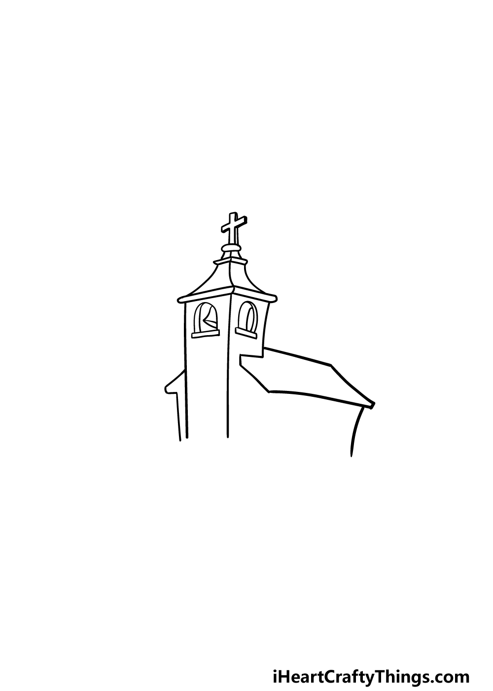 drawing a church step 3