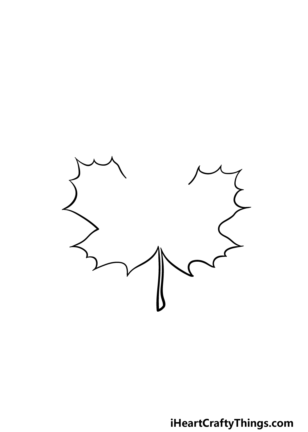 drawing a maple leaf step 3
