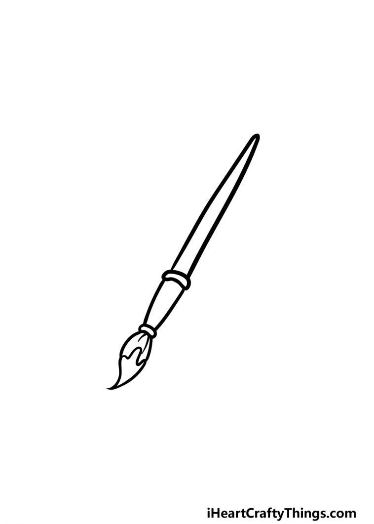 Paintbrush Drawing How To Draw A Paintbrush Step By Step