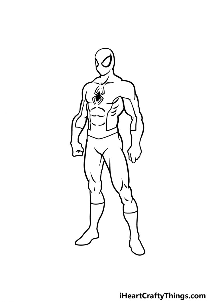 Spiderman Drawing - How To Draw Spiderman Step By Step