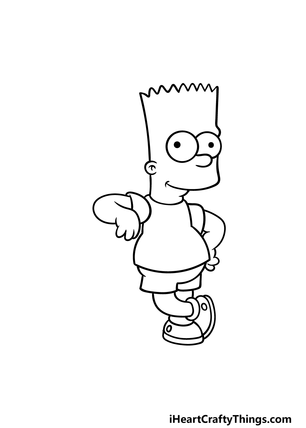 drawing Bart Simpson step 4