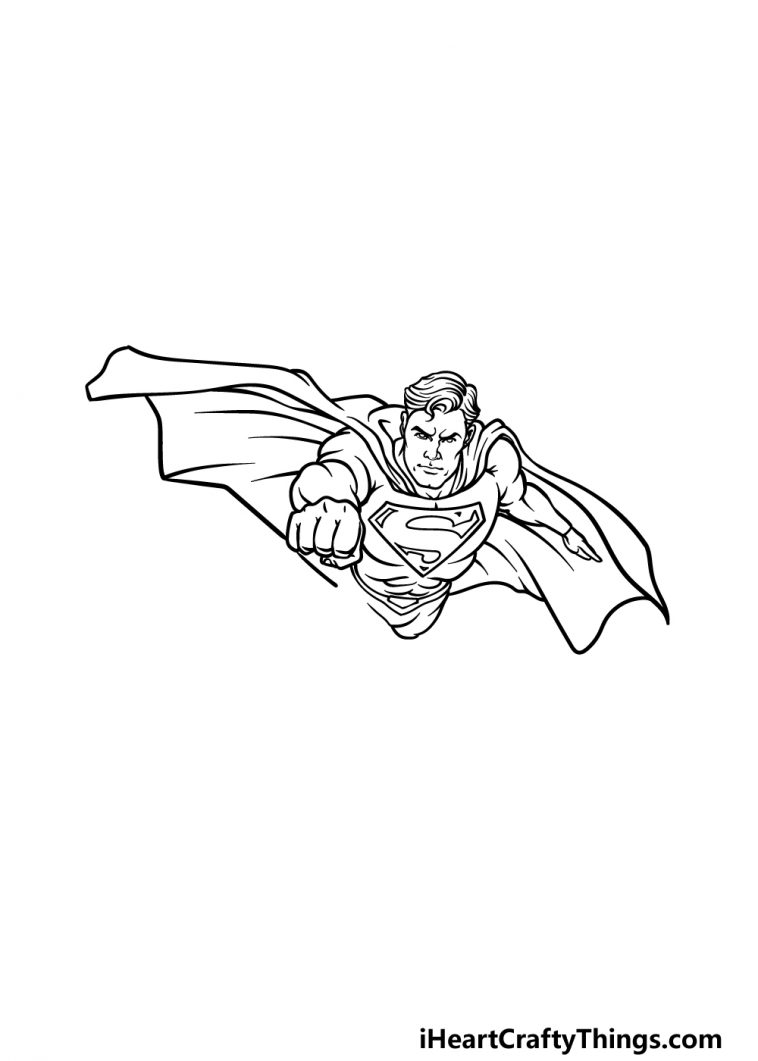 Superman Drawing - How To Draw Superman Step By Step