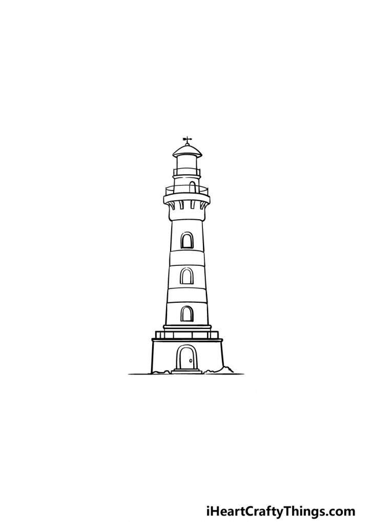 Lighthouse Drawing - How To Draw A Lighthouse Step By Step