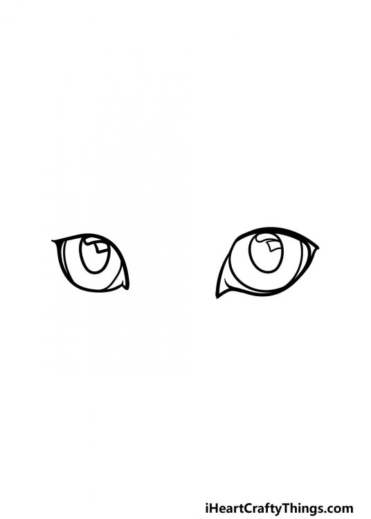 Cat Eyes Drawing - How To Draw Cat Eyes Step By Step