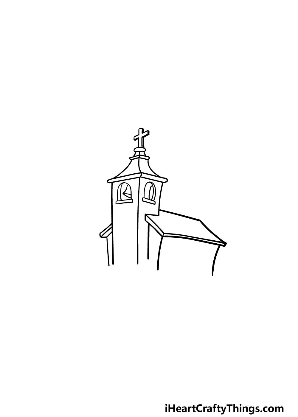drawing a church step 4