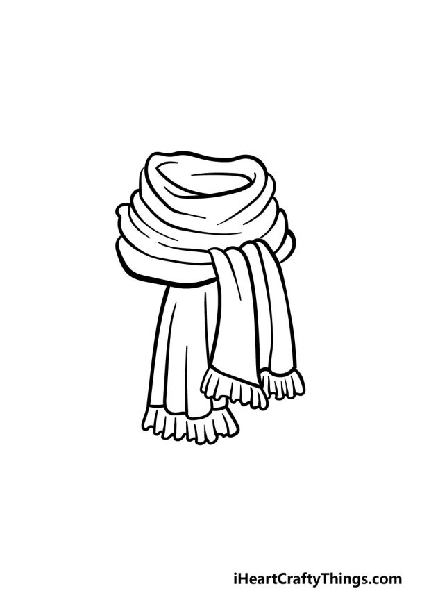 Scarf Drawing How To Draw A Scarf Step By Step