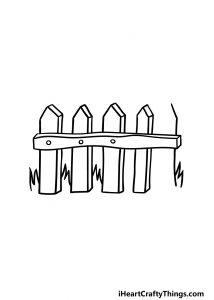 Fence Drawing - How To Draw A Fence Step By Step