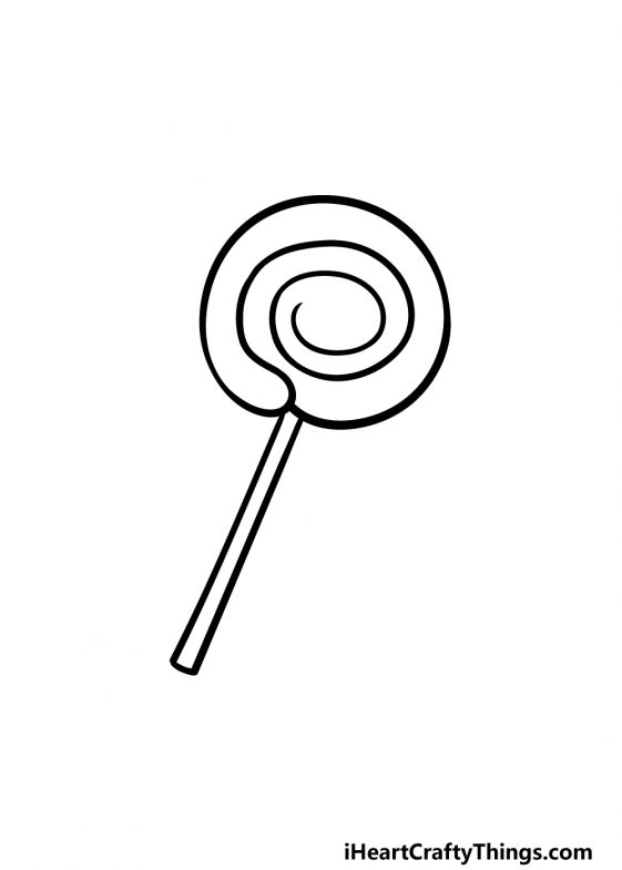 Lollipop Drawing - How To Draw A Lollipop Step By Step