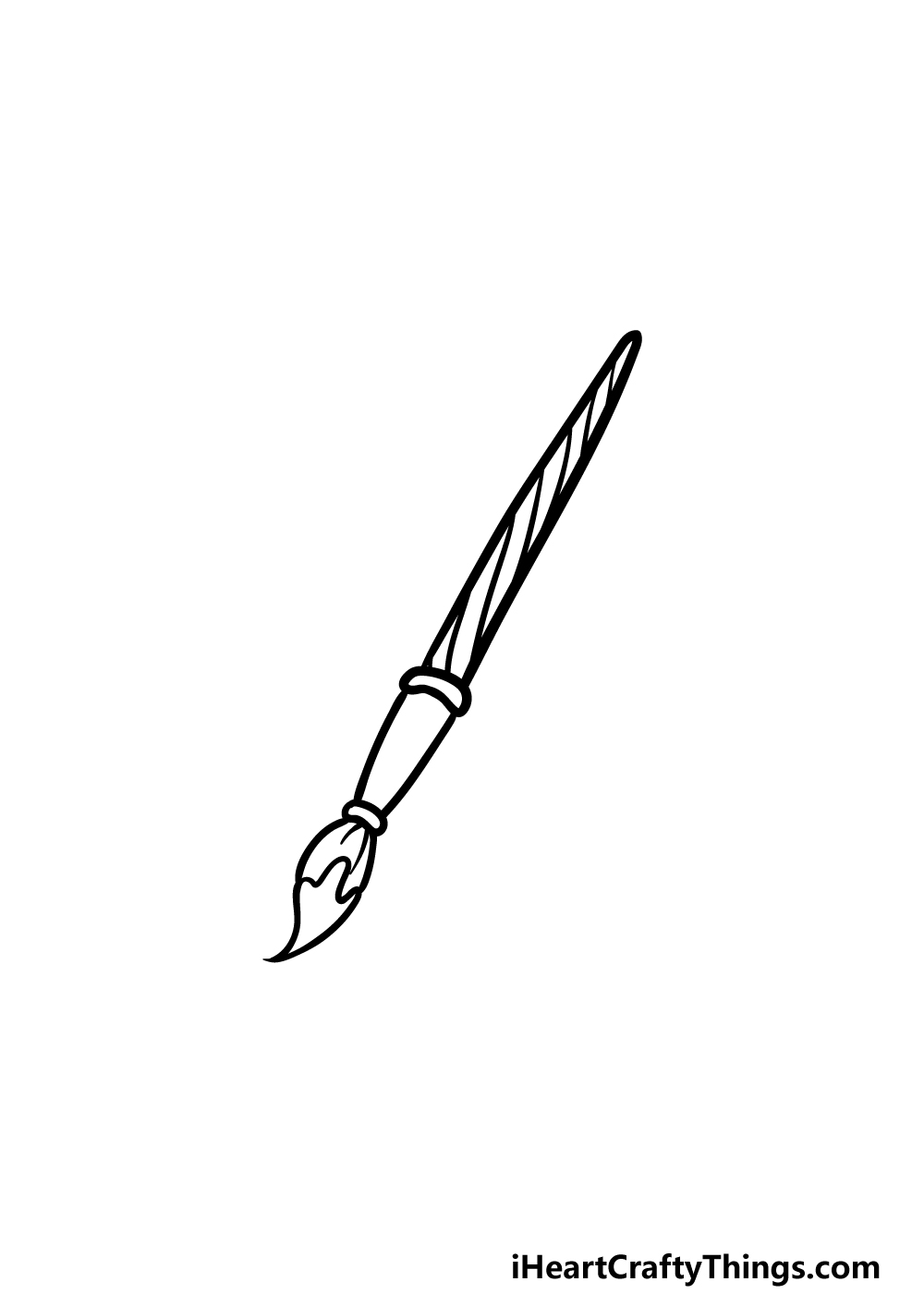 Paintbrush Drawing - How To Draw A Paintbrush Step By Step