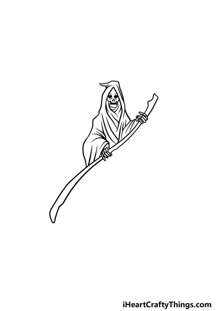 Grim Reaper Drawing - How To Draw Grim Reaper Step By Step