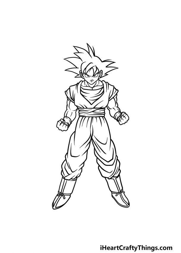 Goku Drawing - How To Draw Goku Step By Step