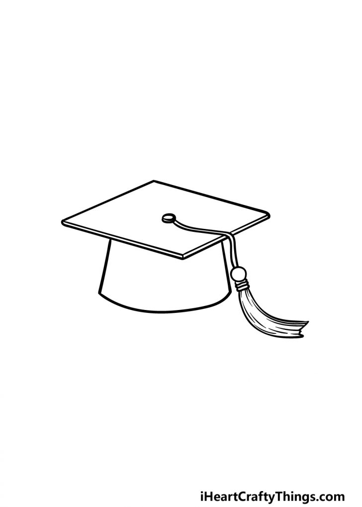 Graduation Hat Drawing How To Draw A Graduation Hat Step By Step