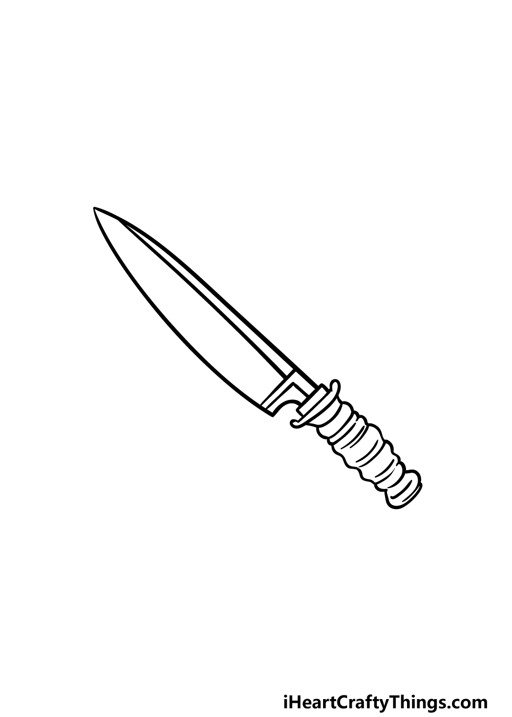 drawing a knife step 5