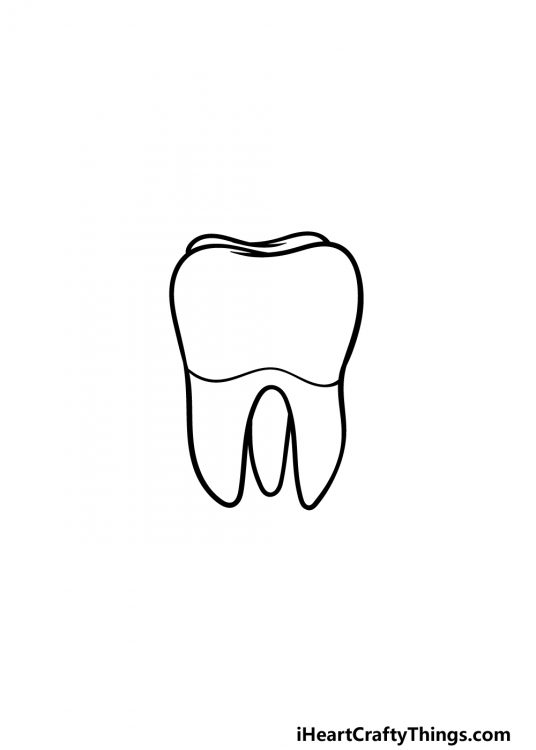 Precise Tooth Drawing Tooth Drawing - How To Draw A Tooth Step By Step