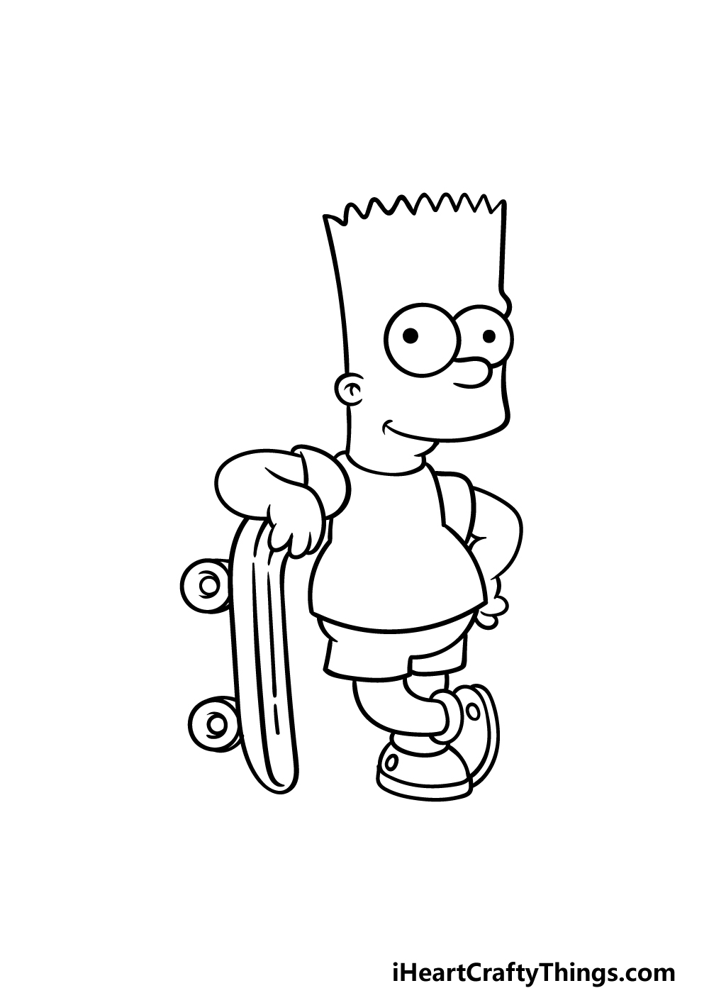 drawing Bart Simpson step 5