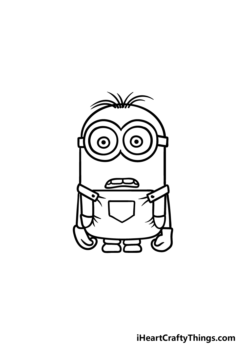 how to draw a minion