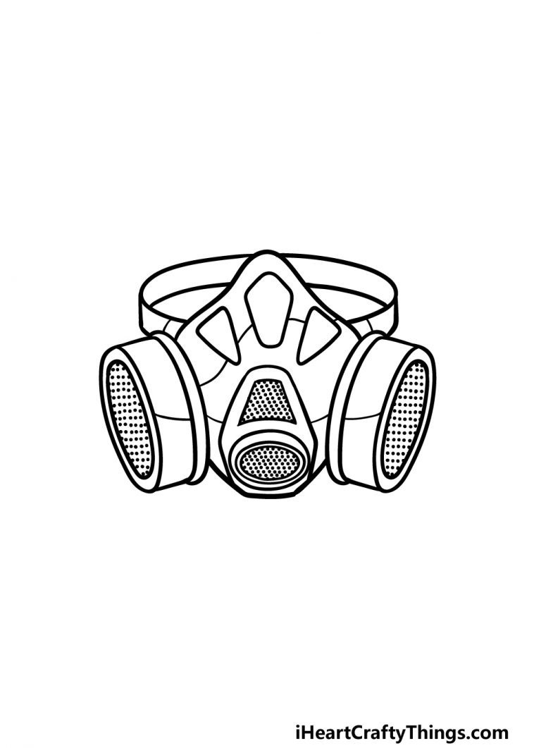 Gas Mask Drawing - How To Draw A Gas Mask Step By Step