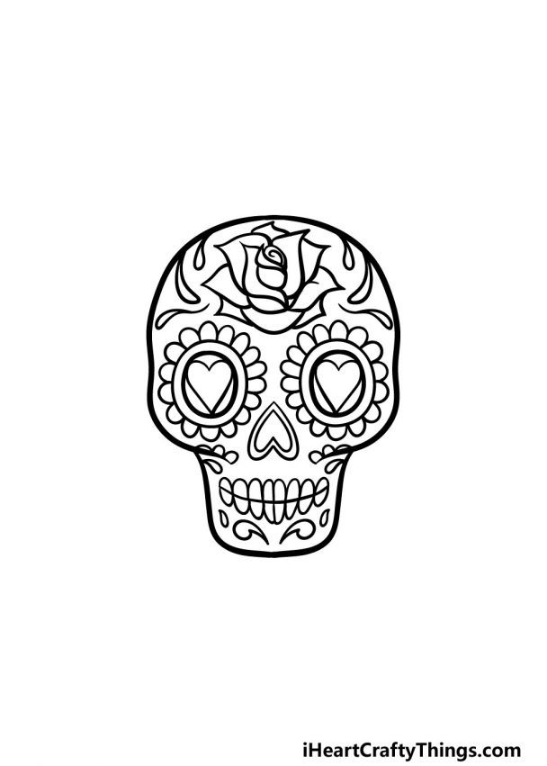 Sugar Skull Drawing - How To Draw A Sugar Skull Step By Step