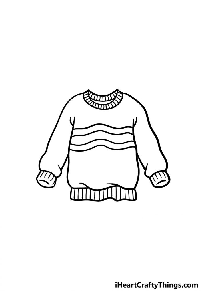 Sweater Drawing How To Draw A Sweater Step By Step