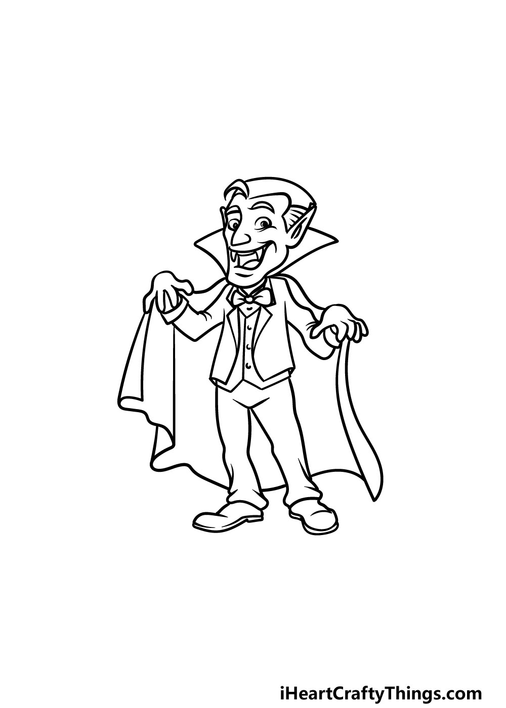 Cartoon Vampire Drawing - How To Draw A Cartoon Vampire Step By Step