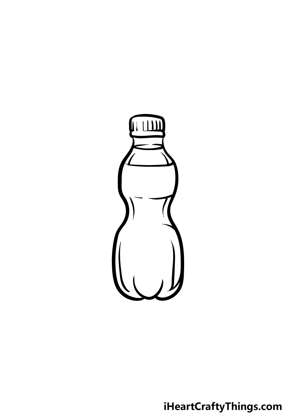 Sketch of plastic bottle Royalty Free Vector Image