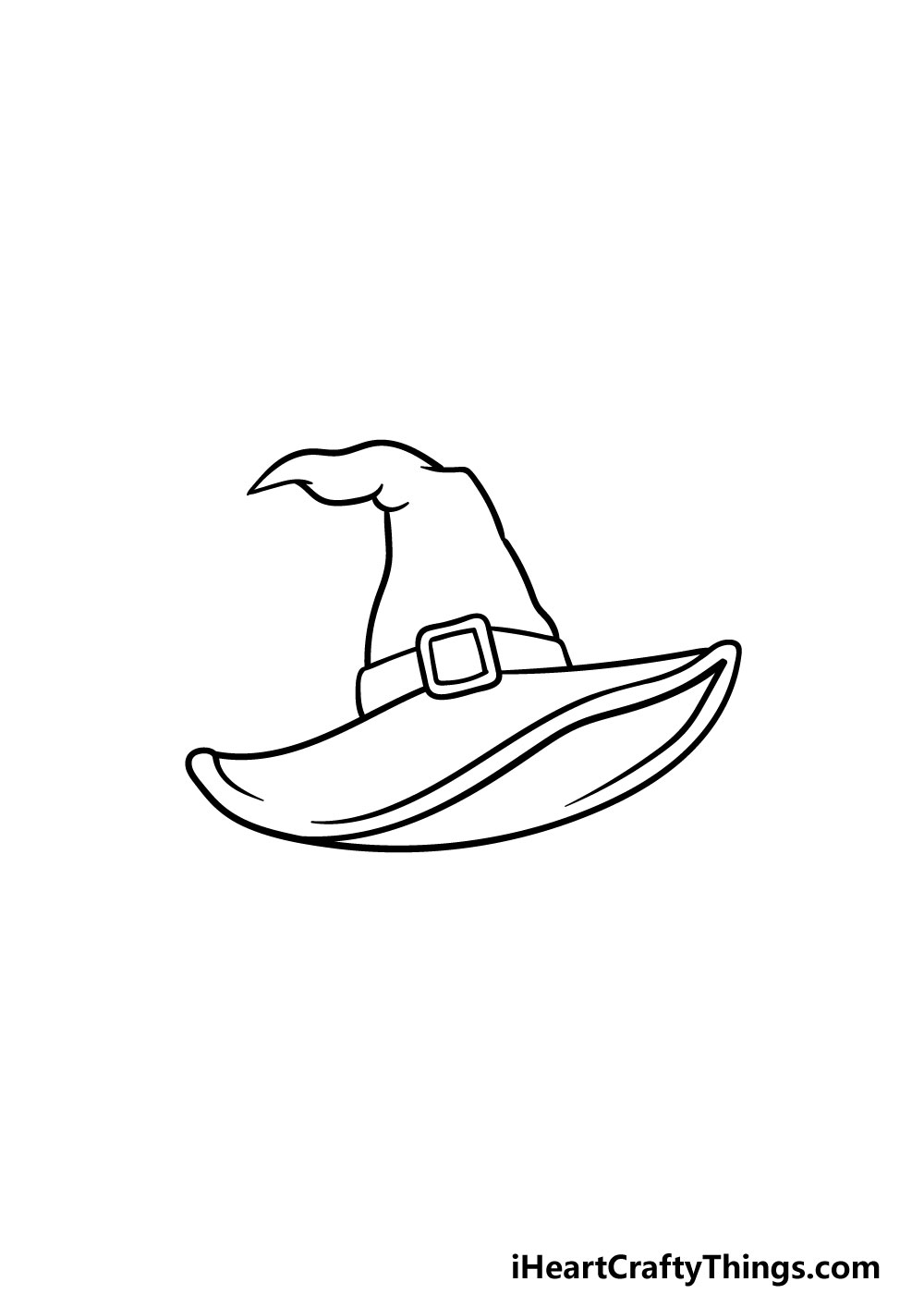 drawing a witch hat step 5