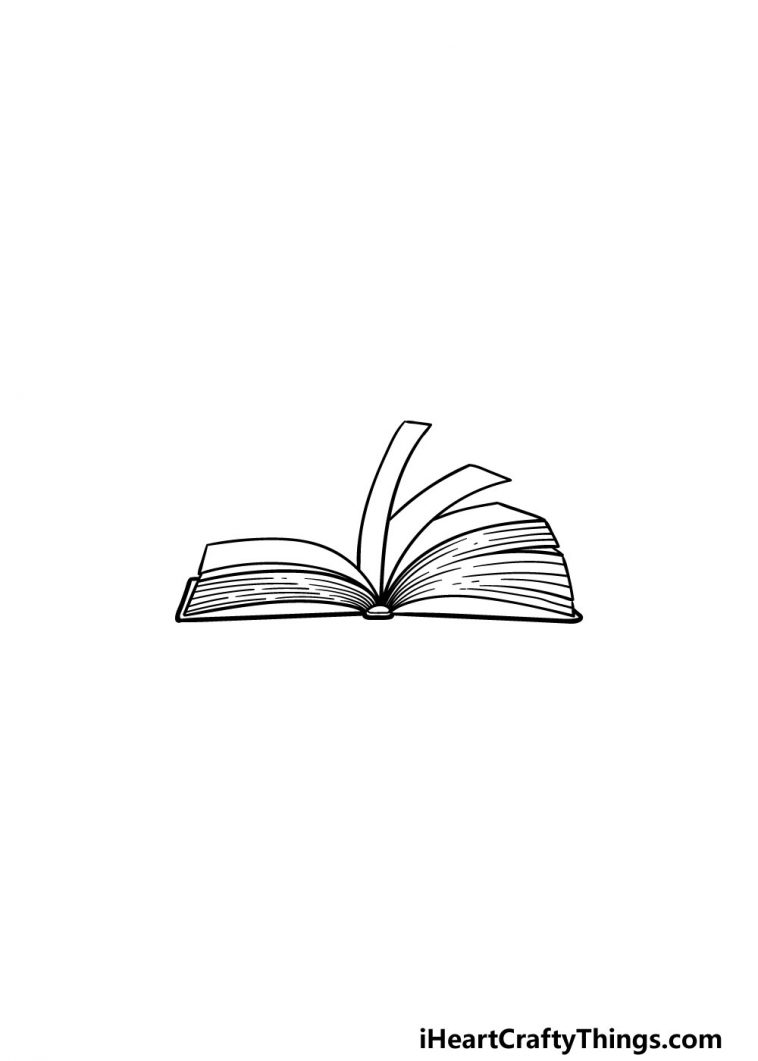 Open Book Drawing - How To Draw An Open Book Step By Step