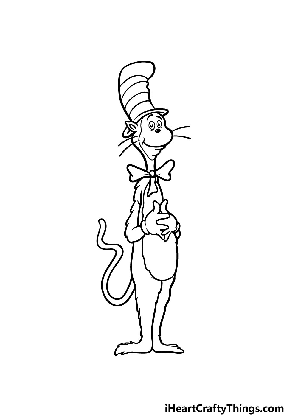 drawing cat in the hat step 5