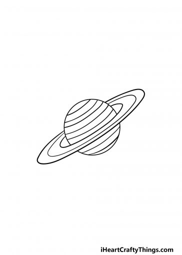 Saturn Drawing - How To Draw Saturn Step By Step