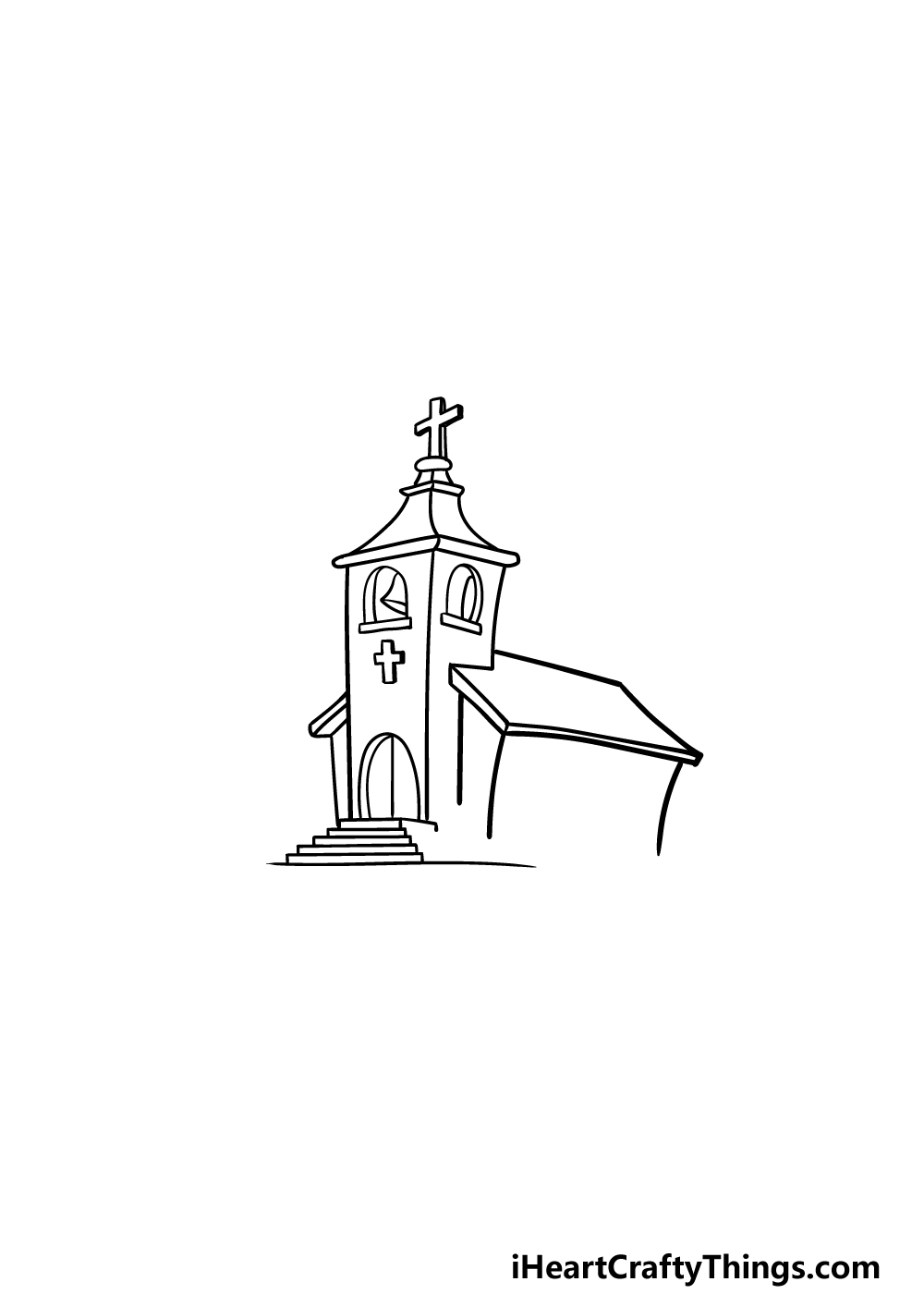 drawing a church step 5