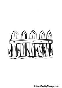 Fence Drawing - How To Draw A Fence Step By Step