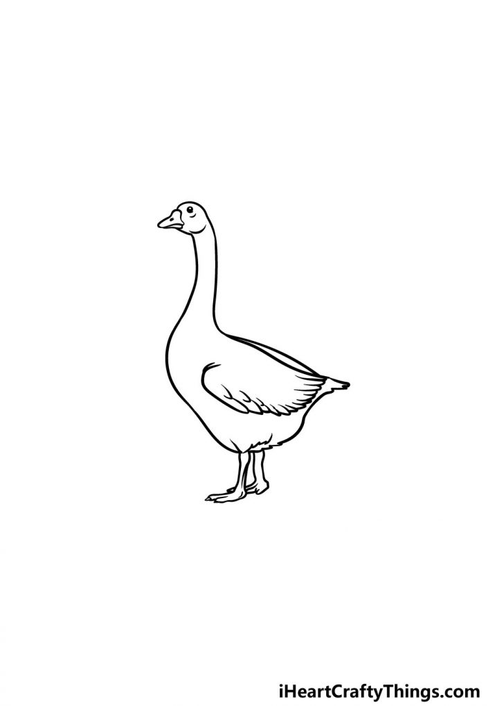 Goose Drawing - How To Draw A Goose Step By Step