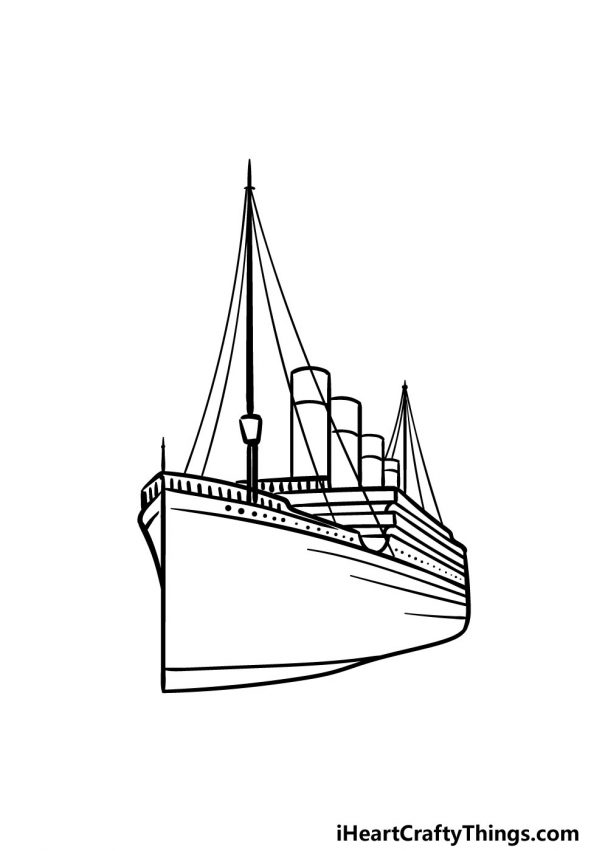 Titanic Drawing - How To Draw The Titanic Step By Step