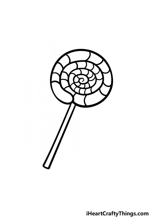 Lollipop Drawing - How To Draw A Lollipop Step By Step